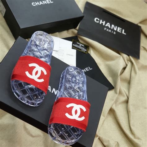 mens chanel slides|chanel fluffy slides.